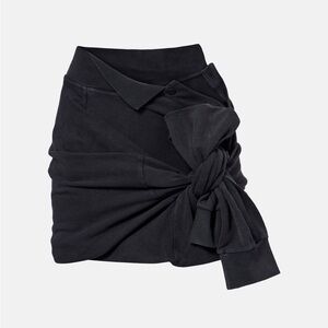 Balenciaga Black Knot-Detail Mini Skirt